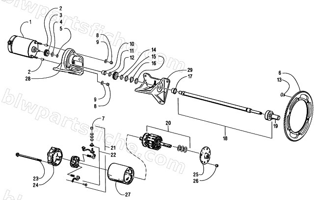 STARTER MOTOR ASSEMBLY diagram