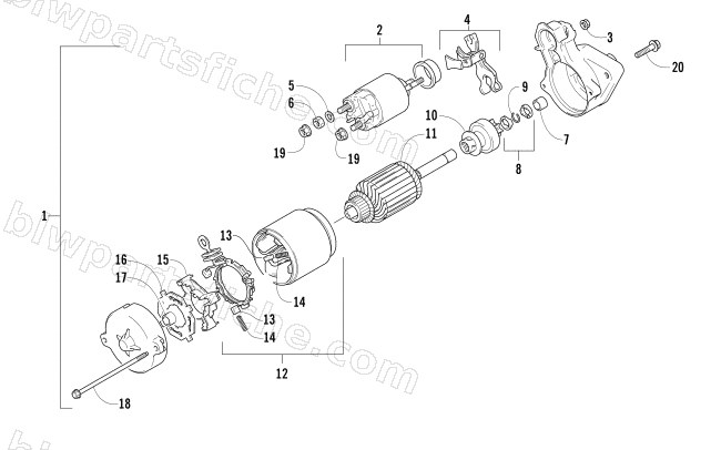 STARTER MOTOR ASSEMBLY diagram