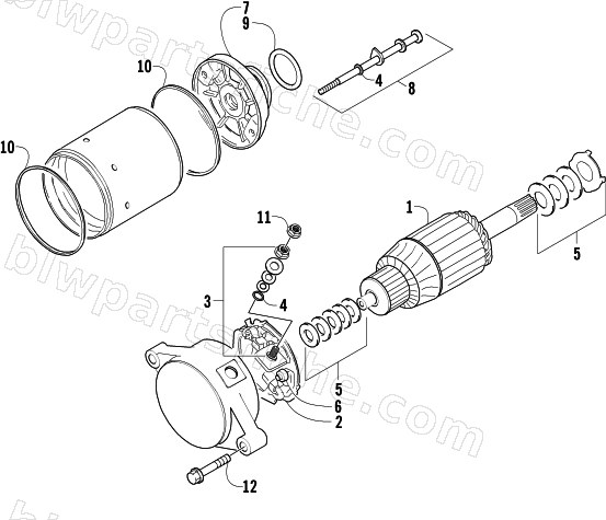 STARTER MOTOR ASSEMBLY diagram