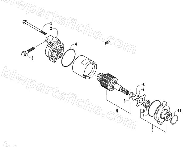 STARTER MOTOR ASSEMBLY diagram