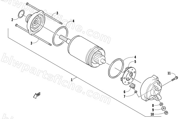 STARTER MOTOR ASSEMBLY diagram