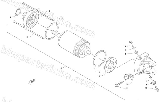 STARTER MOTOR ASSEMBLY diagram