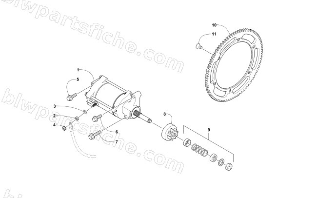 STARTER MOTOR ASSEMBLY diagram
