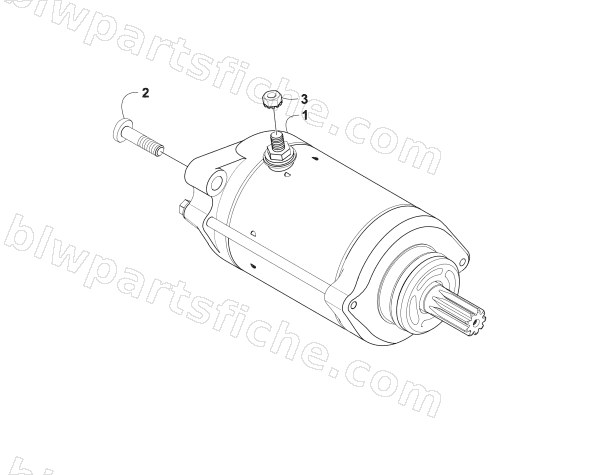 STARTER MOTOR ASSEMBLY (Up to VIN: 4UF07ATV97T270001) diagram