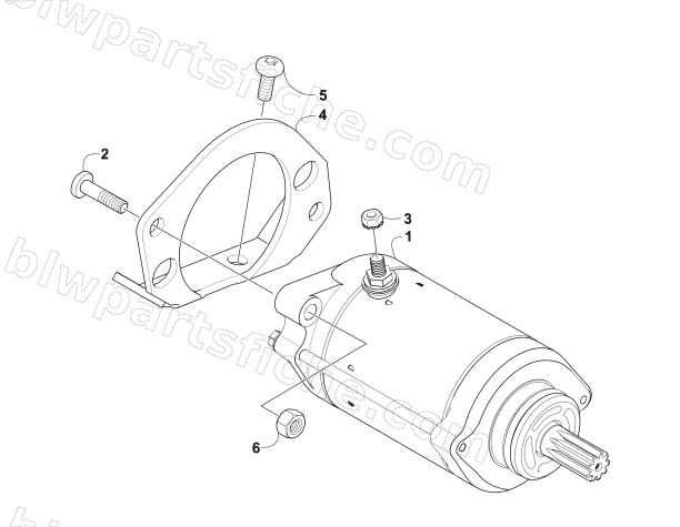 STARTER MOTOR ASSEMBLY (VIN: 4UF07MPV97T330001 and Above) diagram