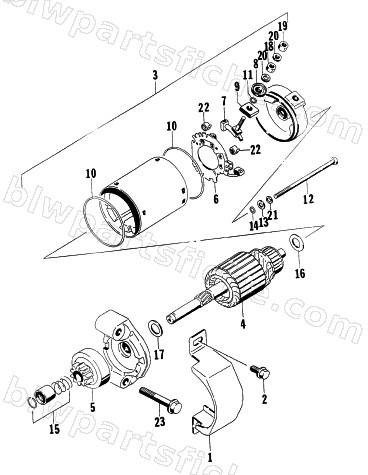 STARTING MOTOR ASSEMBLY diagram