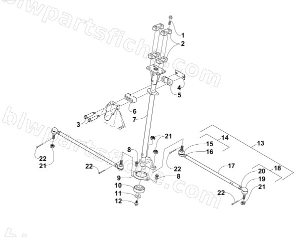 STEERING ASSEMBLY (UP TO VIN: 250000) diagram