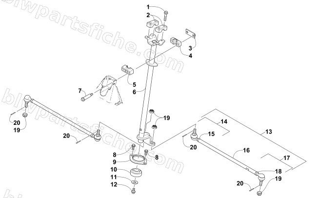 STEERING ASSEMBLY (VIN: 250001 and Up) diagram
