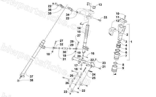STEERING POST ASSEMBLY diagram