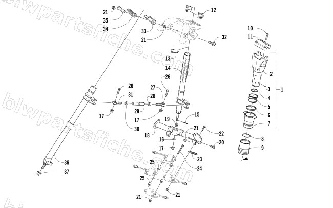 STEERING POST ASSEMBLY diagram