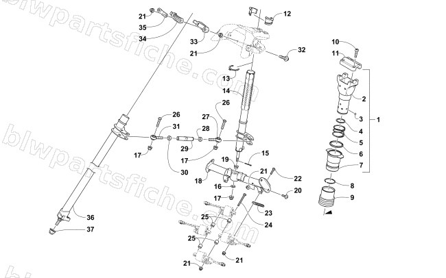 STEERING POST ASSEMBLY diagram