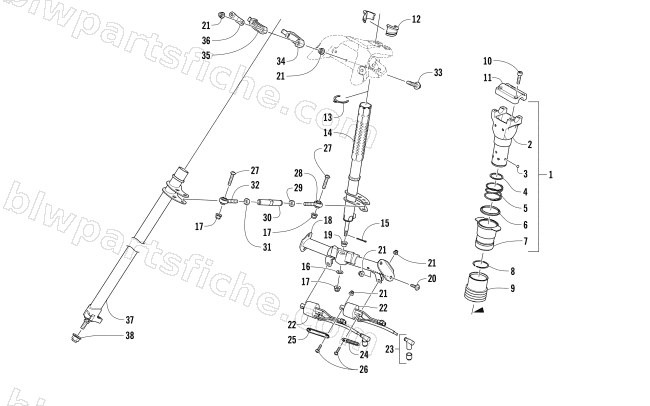 STEERING POST ASSEMBLY diagram