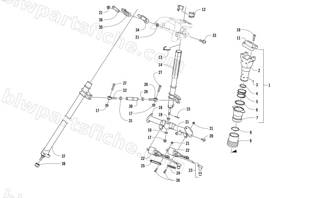 STEERING POST ASSEMBLY diagram