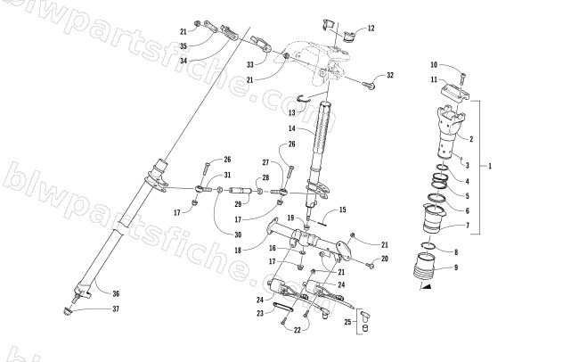 STEERING POST ASSEMBLY diagram
