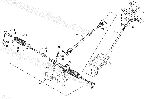 STEERING POST ASSEMBLY diagram