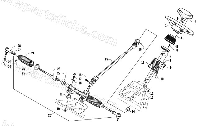 STEERING POST ASSEMBLY diagram