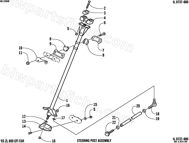 STEERING POST ASSEMBLY diagram
