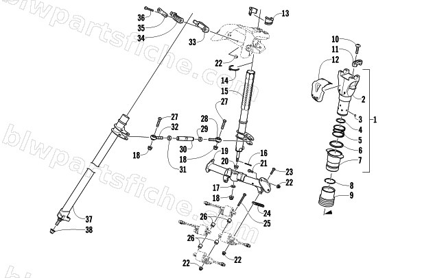 STEERING POST ASSEMBLY diagram