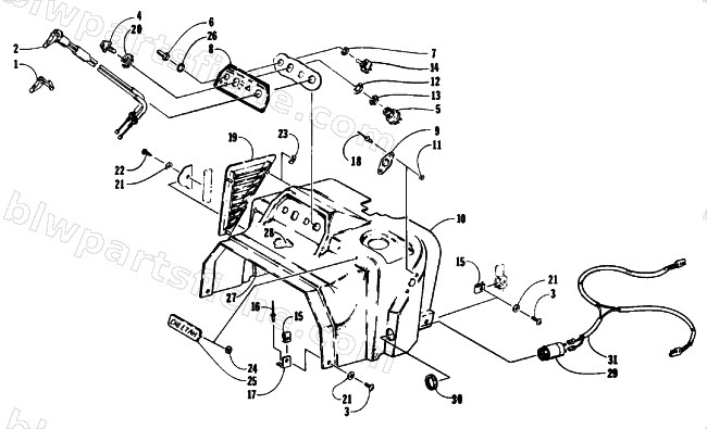 SWITCH AND CONSOLE ASSEMBLY diagram