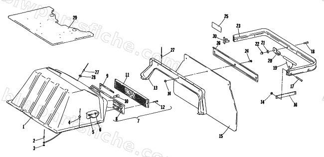 TAILIGHT, TOOLBOX & REAR BUMPER diagram