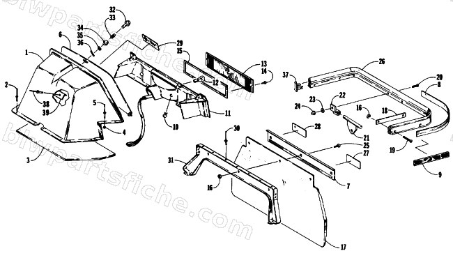 TAILLIGHT, TOOLBOX, REAR BUMPER diagram