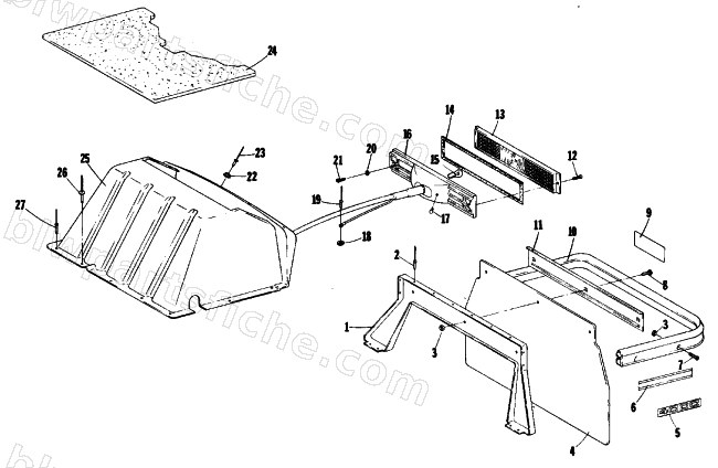 TAILLIGHT, TOOLBOX, REAR BUMPER diagram