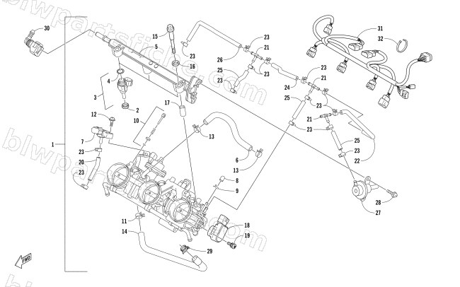 THROTTLE BODY ASSEMBLY diagram