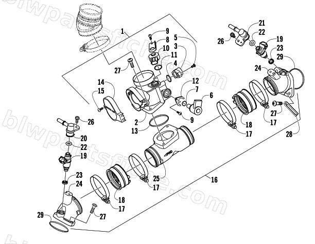 THROTTLE BODY ASSEMBLY diagram