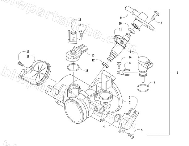 THROTTLE BODY ASSEMBLY diagram