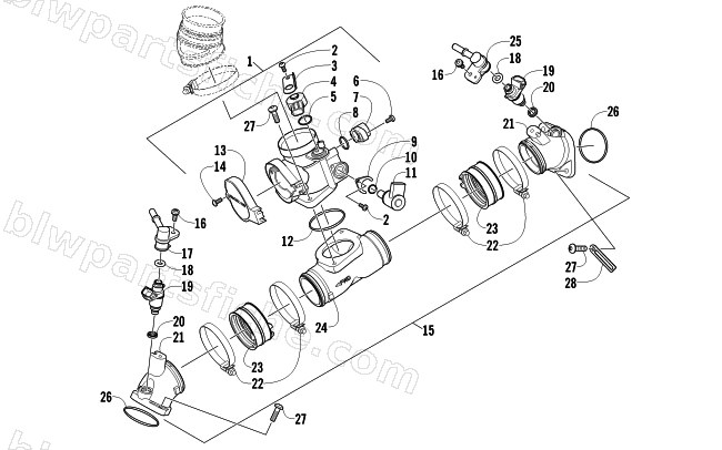 THROTTLE BODY ASSEMBLY diagram