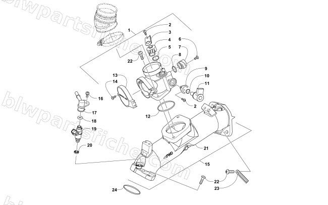 THROTTLE BODY ASSEMBLY diagram