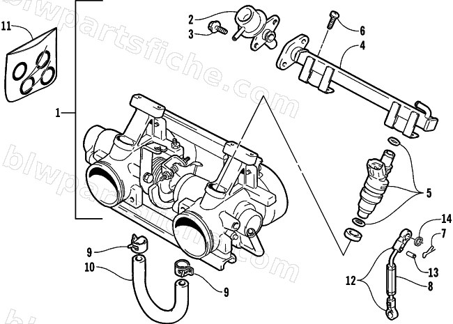 THROTTLE BODY ASSEMBLY diagram