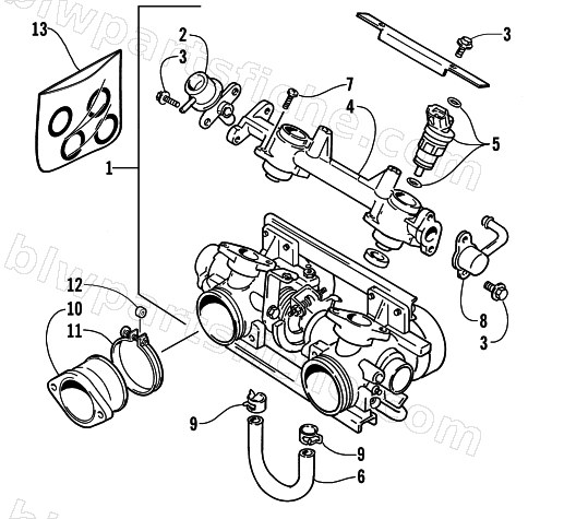 THROTTLE BODY ASSEMBLY diagram