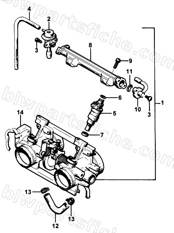 THROTTLE BODY ASSEMBLY diagram