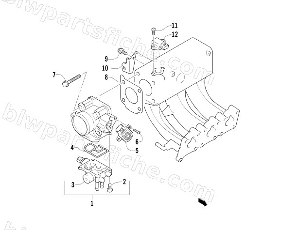 THROTTLE BODY ASSEMBLY diagram