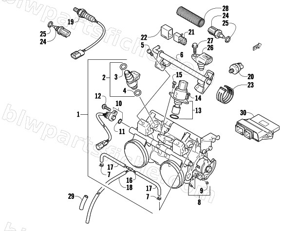 THROTTLE BODY ASSEMBLY diagram