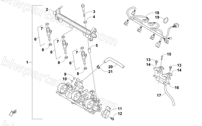 THROTTLE BODY ASSEMBLY diagram