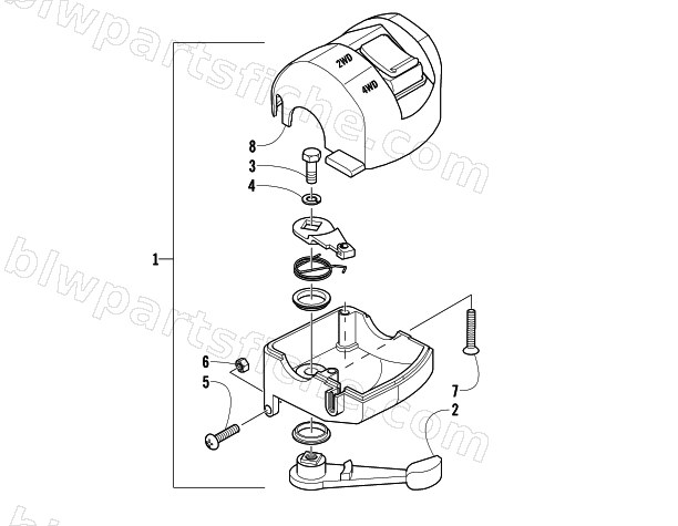 THROTTLE CASE ASSEMBLY diagram