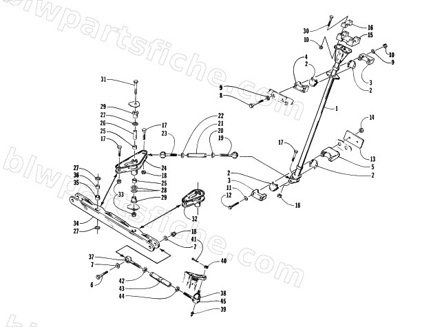 TIE ROD AND STEERING POST ASSEMBLY diagram