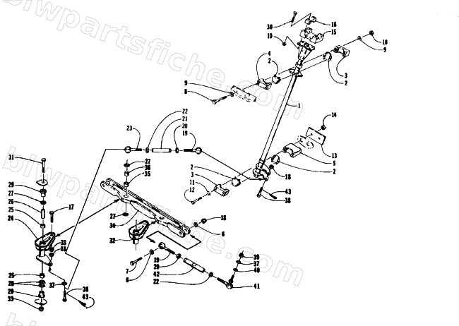 TIE ROD/STEERING POST ASSEMBLY diagram