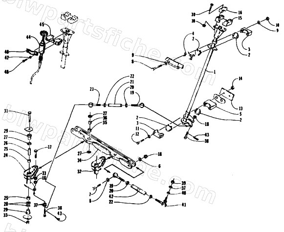 TIE ROD/STEERING POST ASSEMBLY diagram