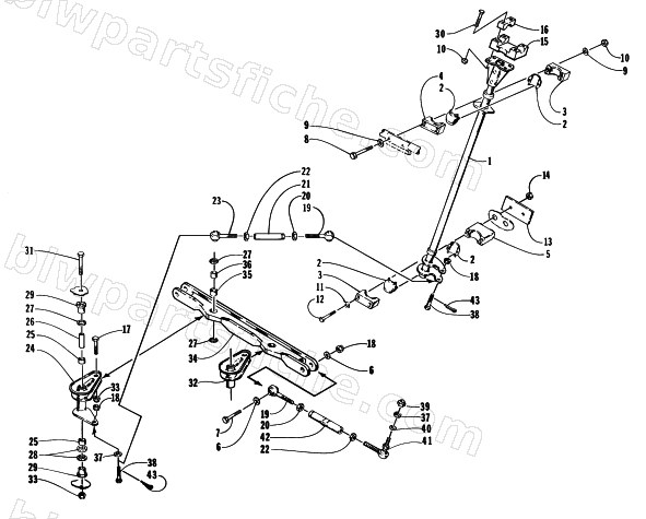 TIE ROD/STEERING POST ASSEMBLY diagram