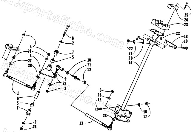 TIE ROD/STEERING POST ASSEMBLY diagram