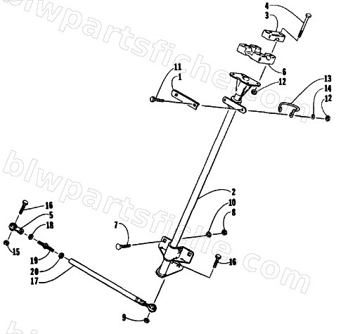 TIE ROD/STEERING POST ASSEMBLY diagram