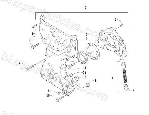 TIMING CHAIN COVER/OIL PUMP ASSEMBLY diagram