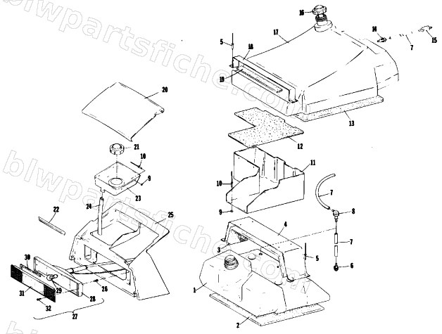 TOOLBOX AND FUEL SYSTEM diagram