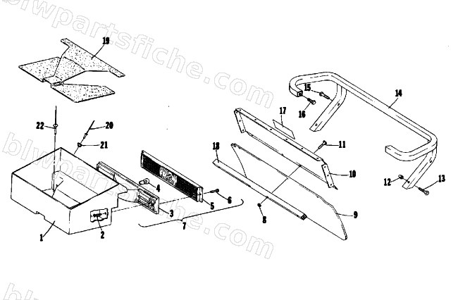 TOOLBOX AND REAR BUMPER diagram
