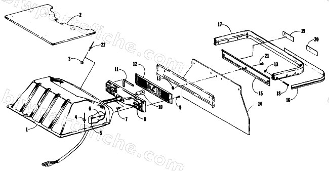 TOOLBOX, TAILLIGHT AND REAR BUMPER diagram