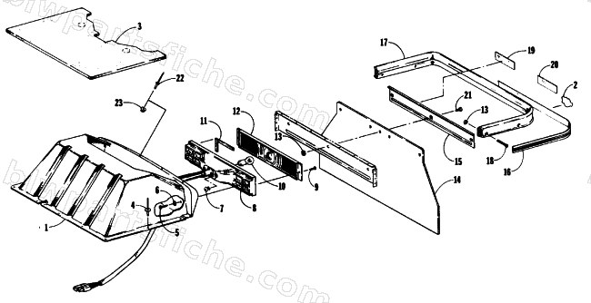 TOOLBOX, TAILLIGHT AND REAR BUMPER diagram