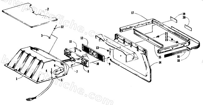 TOOLBOX, TAILLIGHT AND REAR BUMPER diagram